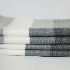 ALPACA WOOL BLANKET THROW LARGE QUEEN 90 x 63 SOFT COZY STRIPES HANDMADE ECUADOR