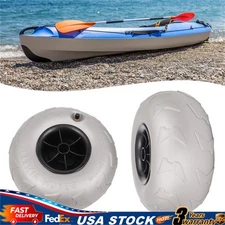 2 Pcs Inflatable Wheels Replacement Sand Tire for Kayak Dolly Canoe Beach Cart