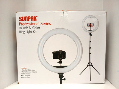 Sunpak Professional Series 18in Bi-Color Ring Light Kit