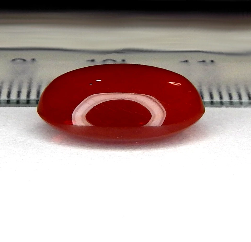 5.3ct IF Red Orange Fire Opal Natural Earth Mined Unheated Transparent Oval Cab - Image 3 of 3