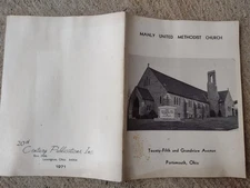 1971 PORTSMOUTH OHIO OH MANLY UNITED METHODIST CHURCH DIRECTORY GRANDVIEW AVENUE