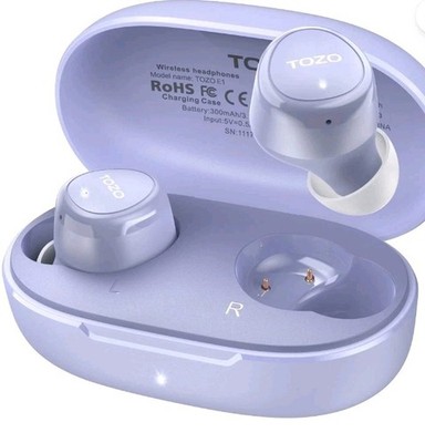 Tozo E1 True Wireless Stereo Earbuds, Purple