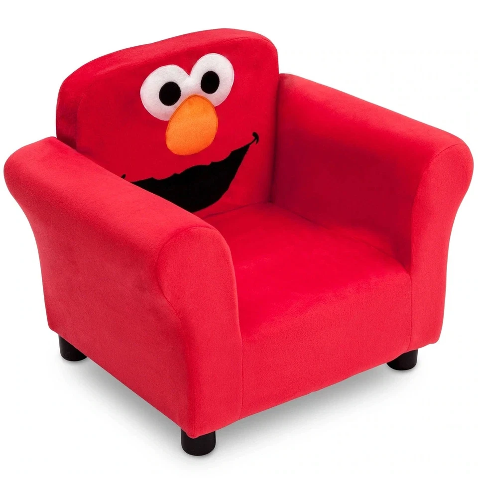 NEW! Sesame Street Elmo Upholstered Chair with High Arms - Red by Delta Children - Image 2 of 3