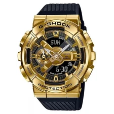 G-Shock GM-110G-1A9JF Gold / Black Rubber Quartz Digital Analog Watch