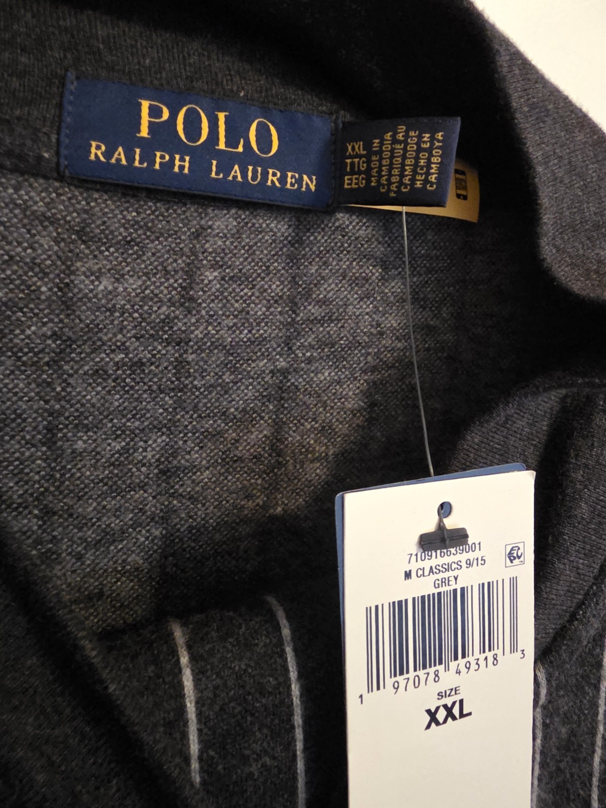 **NEW POLO RALPH LAUREN Pinstripe Chalk Stripe Bomber Jacket Full Zip Gry XXL** thumbnail 6