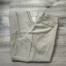 Irvine Park Men's Beige Pleated Dress Pants Trousers Career Business Casual
