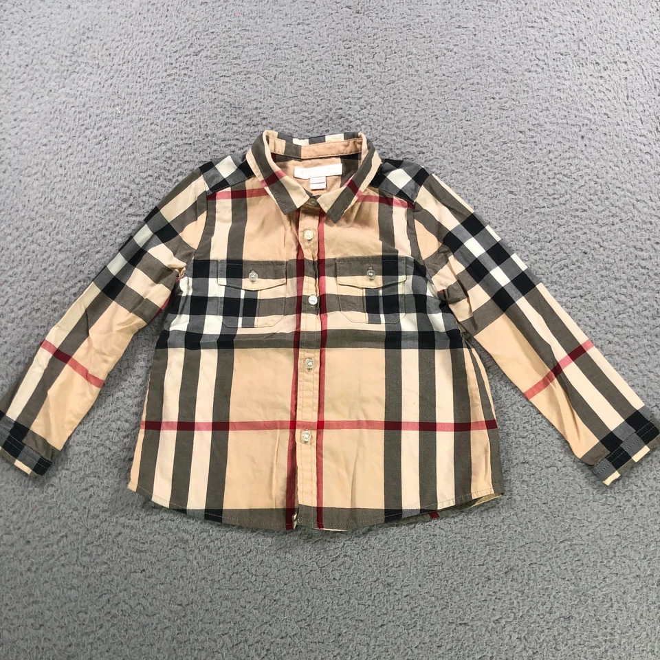 Paquete de 2 camisas Burberry para niños pequeños 2 años a cuadros Nova Check algodón Foto 2 de 4