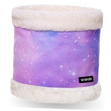 Wandx Kids Neck Gaiters Winter Cute Print Fleece Lined Neck White Starry Sky