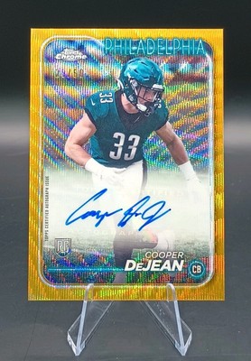 2024 Topps Chrome #RA-CDE Cooper DeJean RC Auto Gold Wave
