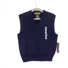 Universal School Uniform Sweater Vest Yth SZ M 5/6 Preppy Academia Navy Blue NWT