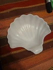 Vintage White Milk Glass Scallop Edge Sea Shell Nut Dish/Trinket Dish/Soap Dish