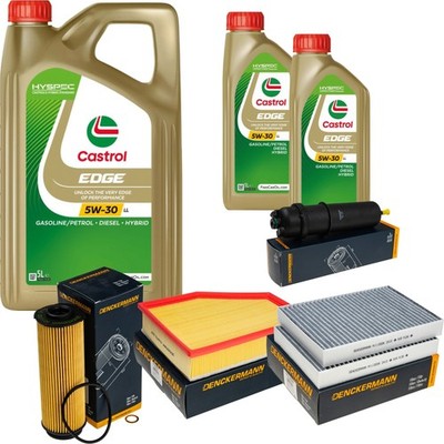 Inspektionspaket Castrol EDGE Titanium 5W-30 LL 7L für BMW 5er Touring 530d