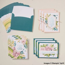 Stampin' UP COMPLETE Card Kit PAINTED WISHES KIT MAKES 9 CARD NO STAMPING