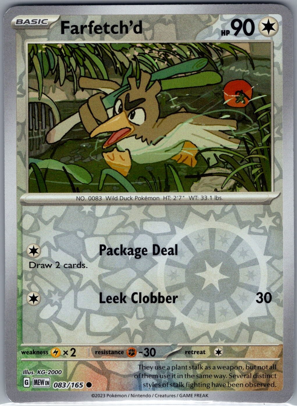 Farfetch'd 083/165 Reverse Holo SV: Scarlet & Violet 151 - Pokemon Card - NM