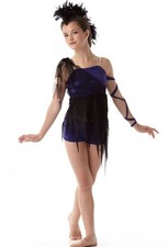 Beautiful People Child X-Small Dance Costume Purple Shorts  Top With Mesh
