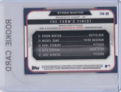 BYRON BUXTON ROOKIE CARD Mini REFRACTOR RC Minnesota Twins
