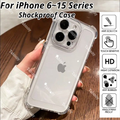 For iPhone 15 14 13 12 11 XR X 8 7 6 Plus Clear Shockproof Phone Case Cover Lot
