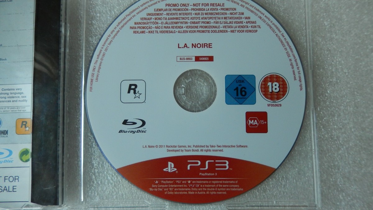 L.A. Noire (Rockstar Games 2009) PS3 2011