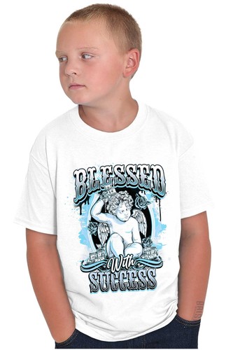 Urban Streetwear Blessed With Success Angel Youth Crewneck T Shirts Boy or Girl - Picture 4 of 7