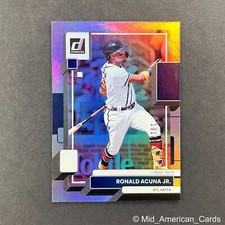 2022 Donruss Baseball Ronald Acuna Jr. Career Stat Line #121 Atlanta Braves /105