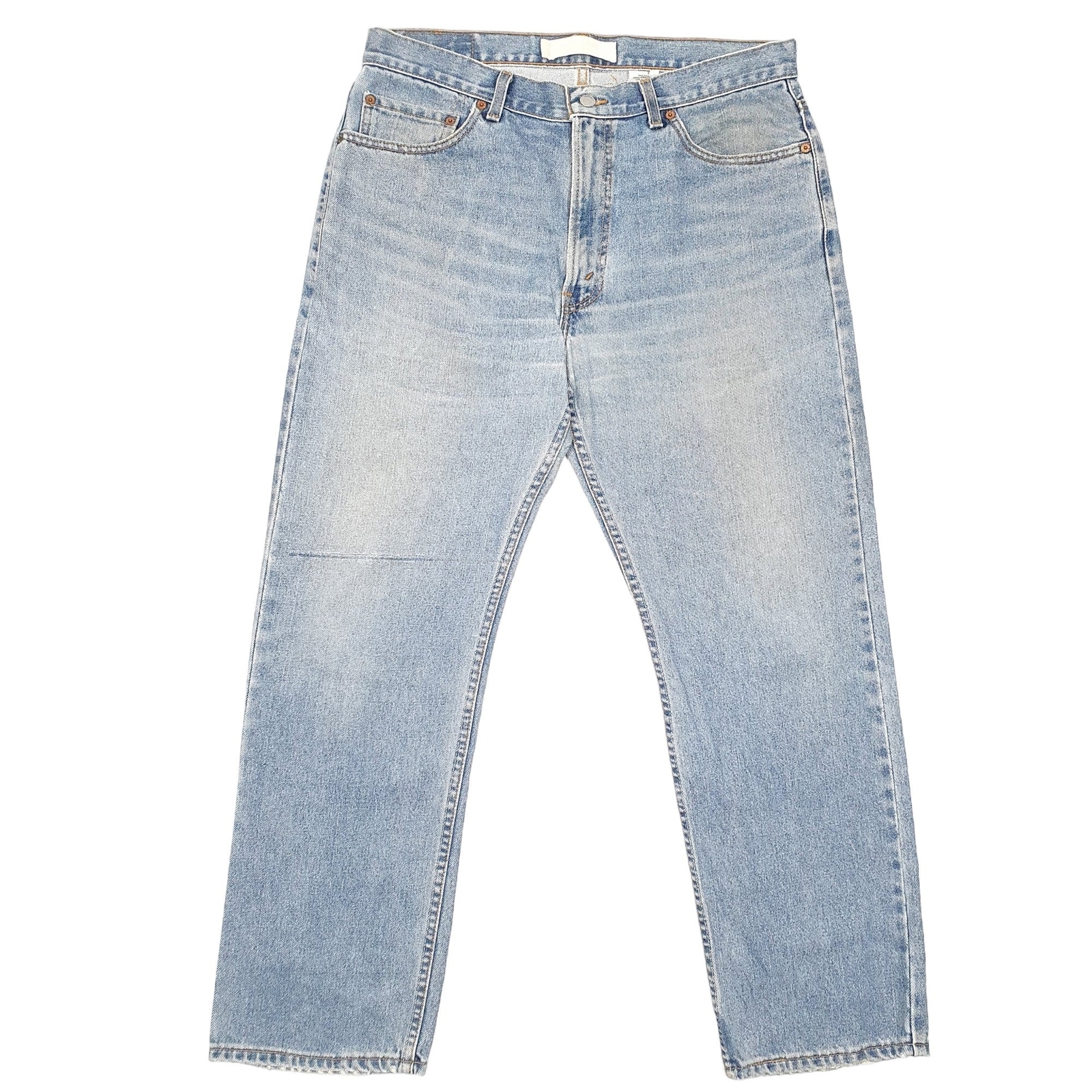 LEVIS 505 Jeans Regular Fit Blue Denim Trousers Mens W36 L30 image 2