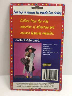 1984 Vintage Sneak Previews Cassette Punky Brewster Soleil Moon Frye   Rare