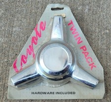 Vintage Nos American Racing Coyote Chrome Spinner Center Caps Twin Pack Hot Rod