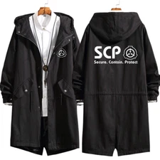 SCP Secure Contain Protect Foundation Top Cosplay Hoodie Sweatshirts Trench Coat