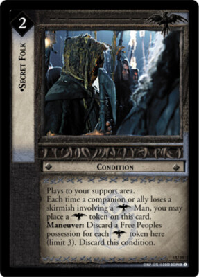 4x  Secret Folk - 4U34 Ungraded The Two Towers