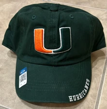 University of Miami Hurricanes Captivating Headwear Green Hat Cap NEW