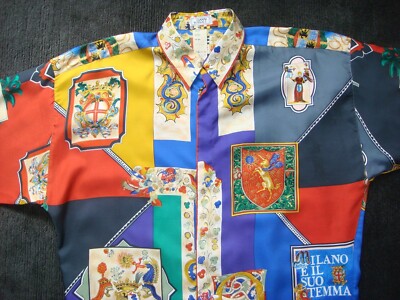 VERSACE SEIDENHEMD+SILK SHIRT+HEMD SEIDE+GR.50- L+9,6/10