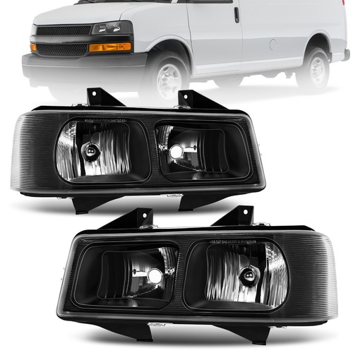 Paires De Phares Compatibles Chevrolet Express / GMC Savana 1500 (2003-2014)