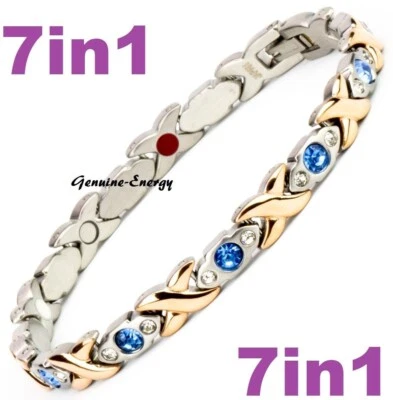 BIO-ENERGY TITANIUM Magnetic GERMANIUM Energy Armband Power Bracelet JADE 7in1 4564