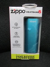 NEW TEAL ZIPPO HEATBANK 6 RECHARGEABLE HAND WARMER &POWER BANK 4400MaH FREESHIP