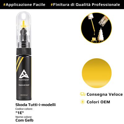 Touch-up paint for Skoda all models Cod: 1E with yellow