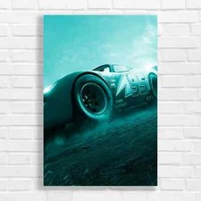 Lightning McQueen Racing Canvas Print Large Picture Wall Art