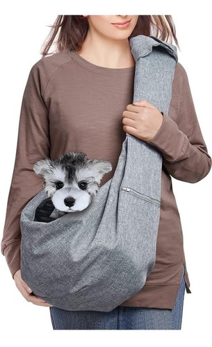 Large Pet Sling Carrier Adjustable Padded Shoulder Strap Outdoor Travel 10-20lb