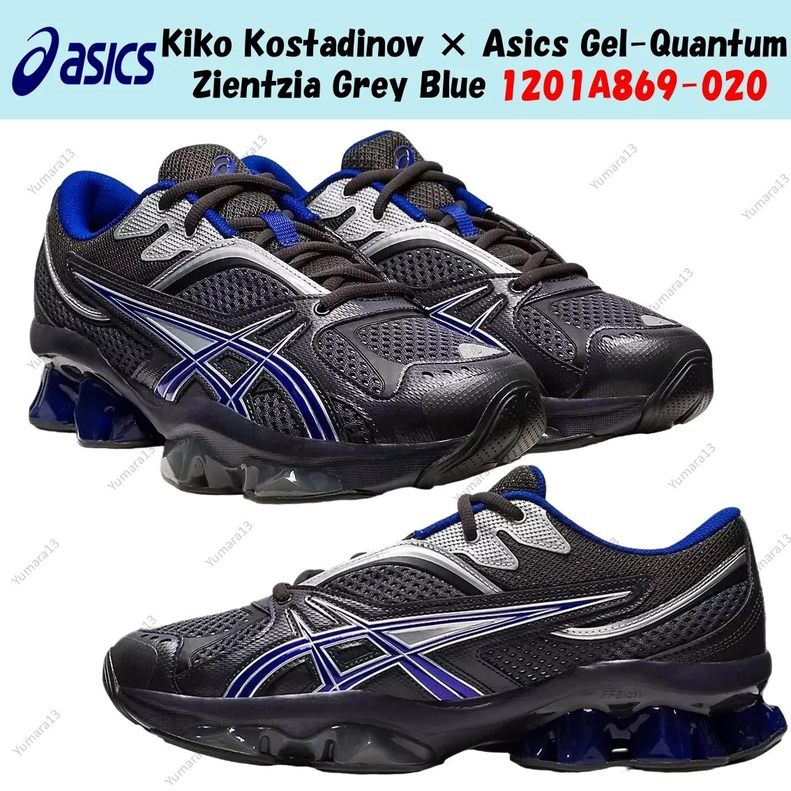 Kiko Kostadinov × Asics Gel Quantum Zientzia Grigio Blu 1201A869 020 Taglia Uomo