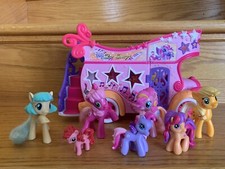 MY LITTLE PONY Ponyville Star Song Mobile Stage Bus 2007 With Random Figurines