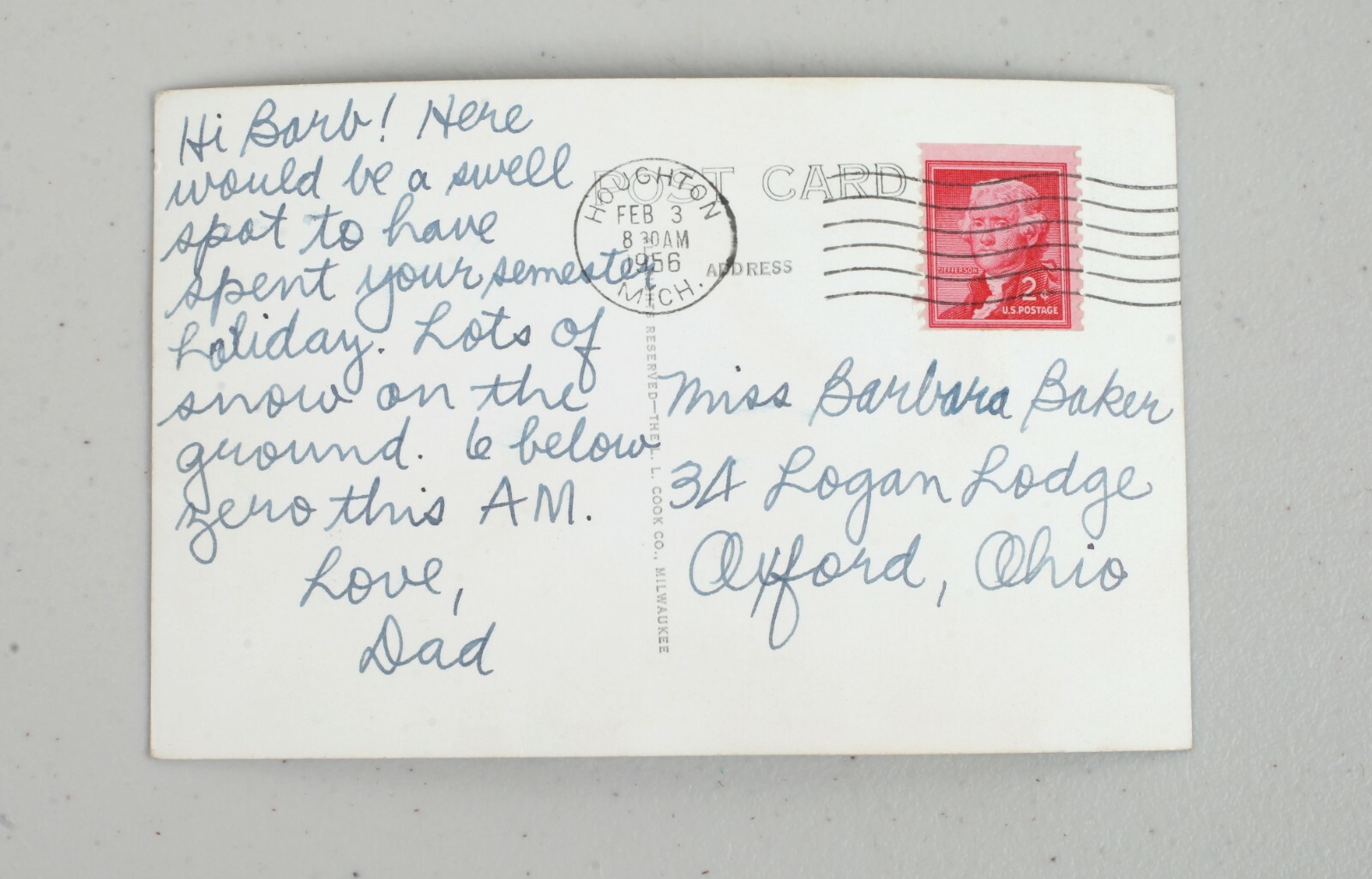 Vintage Postcard Mather Inn Ski Jump Ishpeming Michigan 1956 Suicide