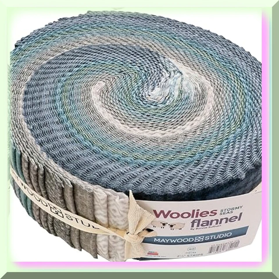Rollo de gelatina tiras de franela de 2,5" Stormy Seas Woolies - Bonnie Foto 4 de 4