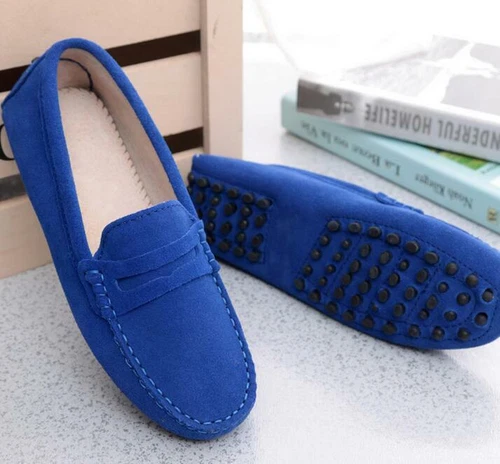 Women‘s Slip Loafers pumps on Moccasins leather Suede Ladies Shoes Flats Driving - Bild 27 von 27