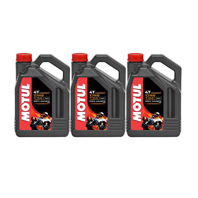 Motul 7100 12L 4T 10W40 100% synthetic 4-Stroke Ester Engine Motor Oil 3 x 4L