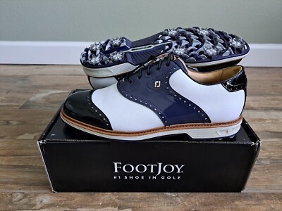 NEW Footjoy Dryjoys Premiere Wilcox Mens Golf Shoes WH/NAVY NEW Footjoy Dryjoys Premiere Wilcox Mens Golf Shoes WH/NAVY