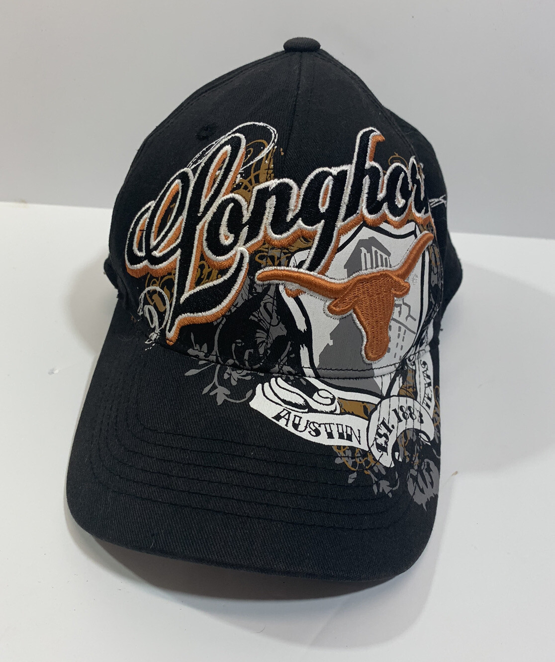 Texas Longhorn Baseball Cap Hat Black/Orange The Supr… Gem