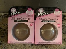 Hollywood Fashion Secrets Silicone CoverUps Dark 2 Pair Reusable Nipple Covers