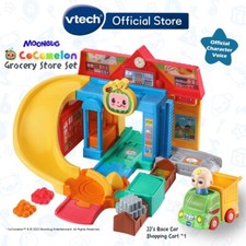 CoComelon JJ Grocery Store Set with 1 JJ Race Car With Official Character Voice