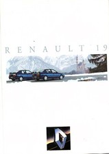 Renault 19 - 1992 - UK Issue Sales Brochure  - 4 page foldout