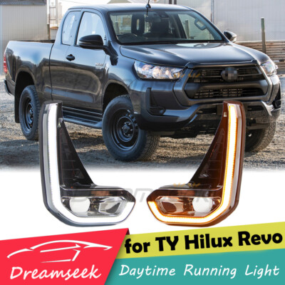 LED DRL TFL Tagfahrlicht für Toyota Hilux Revo 2020+ Nebelscheinwerfer Chrom
