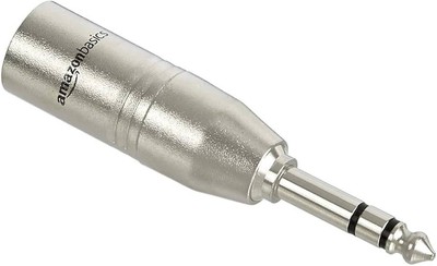 Amazon Basics Adapter XLR-Buchse auf TRS-Klinke 6,35 mm Zubehör Silber B-WARE